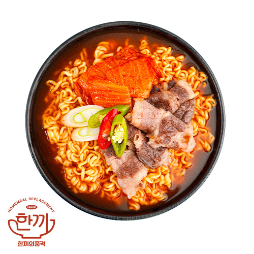 우삼겹김치찌개라면